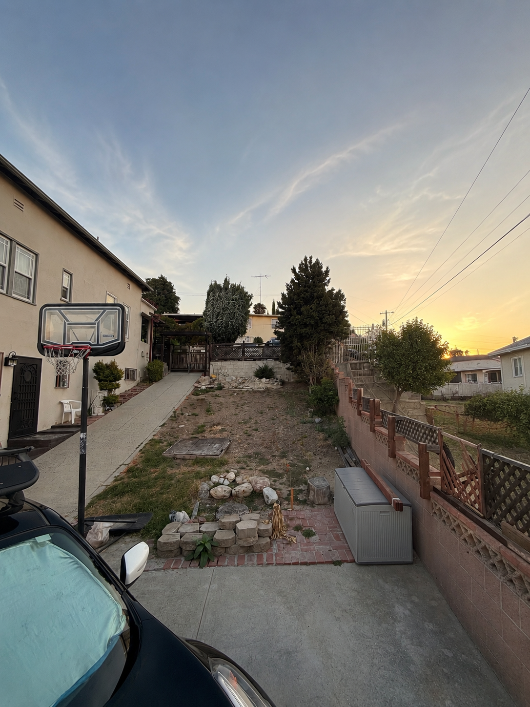 Backyard hillside space